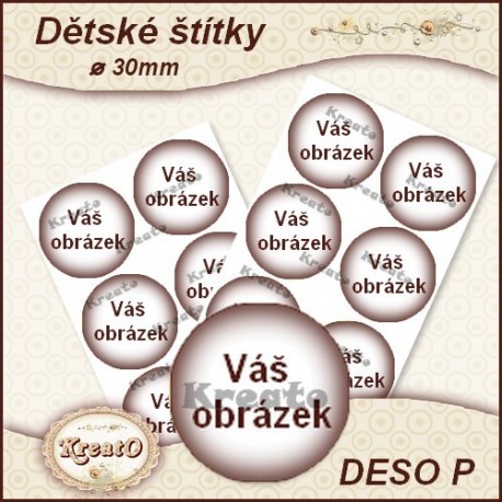 dětské štítky - Ø 3cm