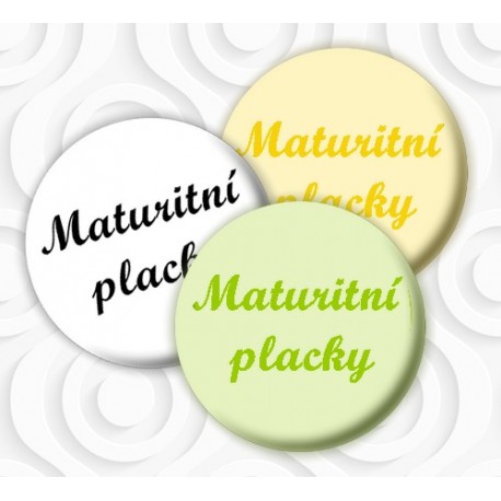 Maturitní placky - vlastní motiv
