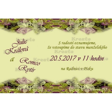 Svatební oznámení No.7