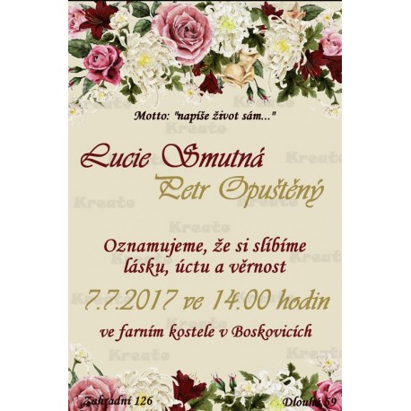 Svatební oznámení No.15