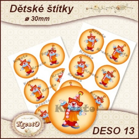 dětské štítky - Ø 3cm