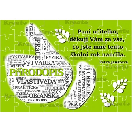 Poděkování paní učitelce No 36
