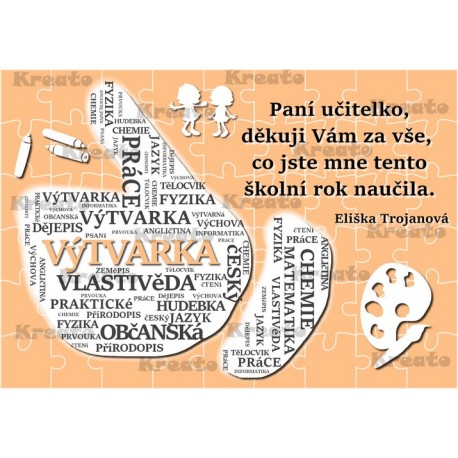 Poděkování paní učitelce No 48